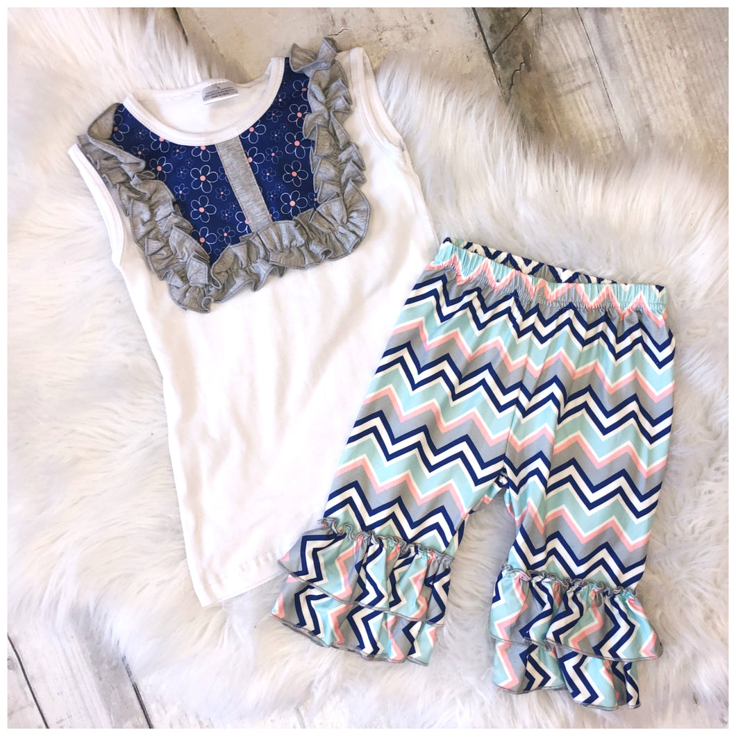 Chevron Capri Set