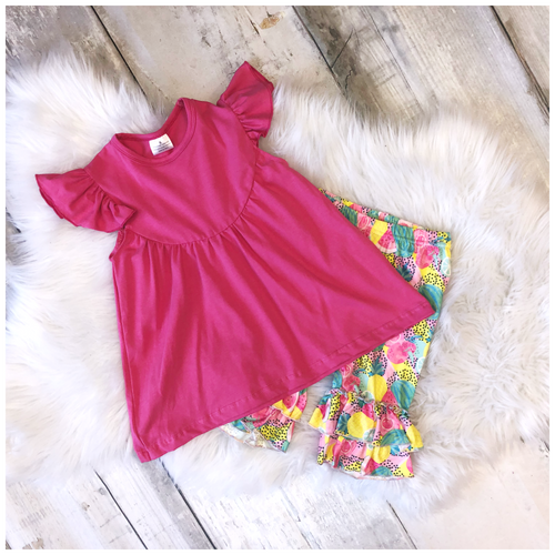 Watermelon Pineapple Capri Set