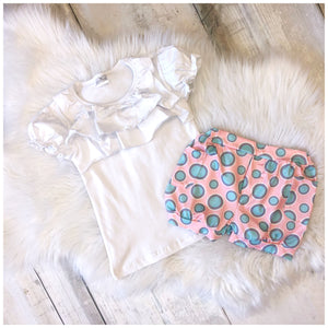 Pink Polka Dot Short Set