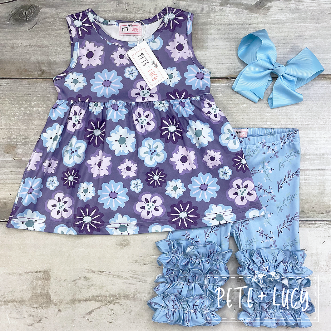 Plum Blooms Capri Set