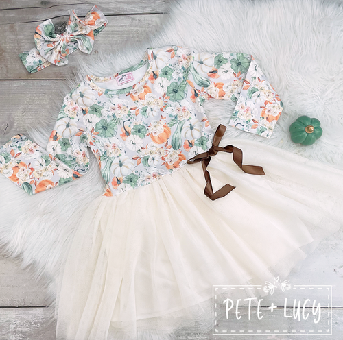 Pretty Pumpkin Tulle Dress